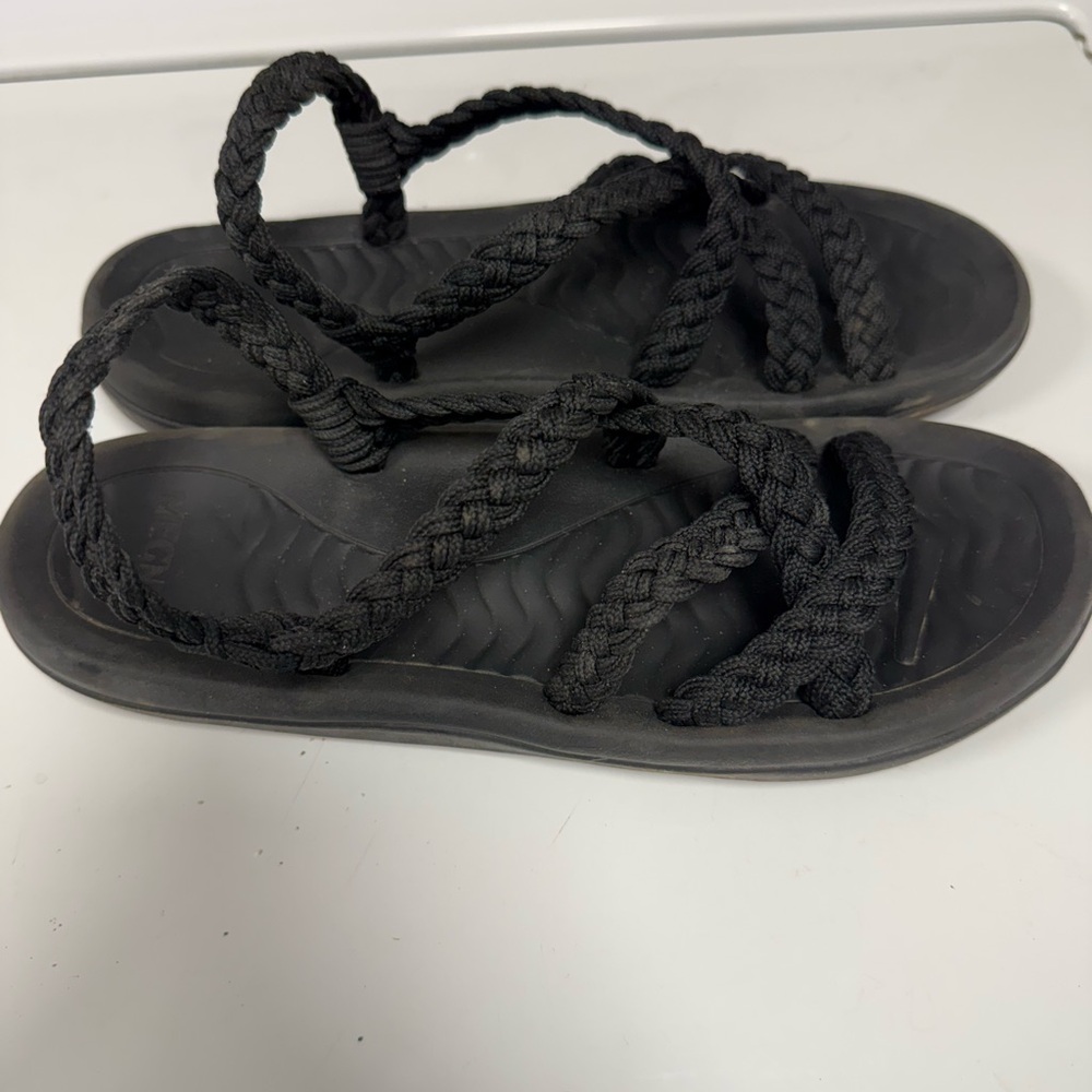 Megan’s Women's Black Braided Sandals size 11